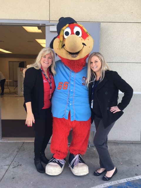 Mascot with staff